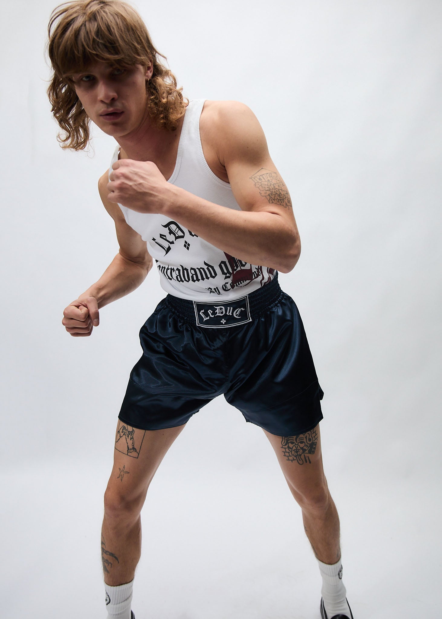 Muay Thai Short "Leduc" Navy Blue