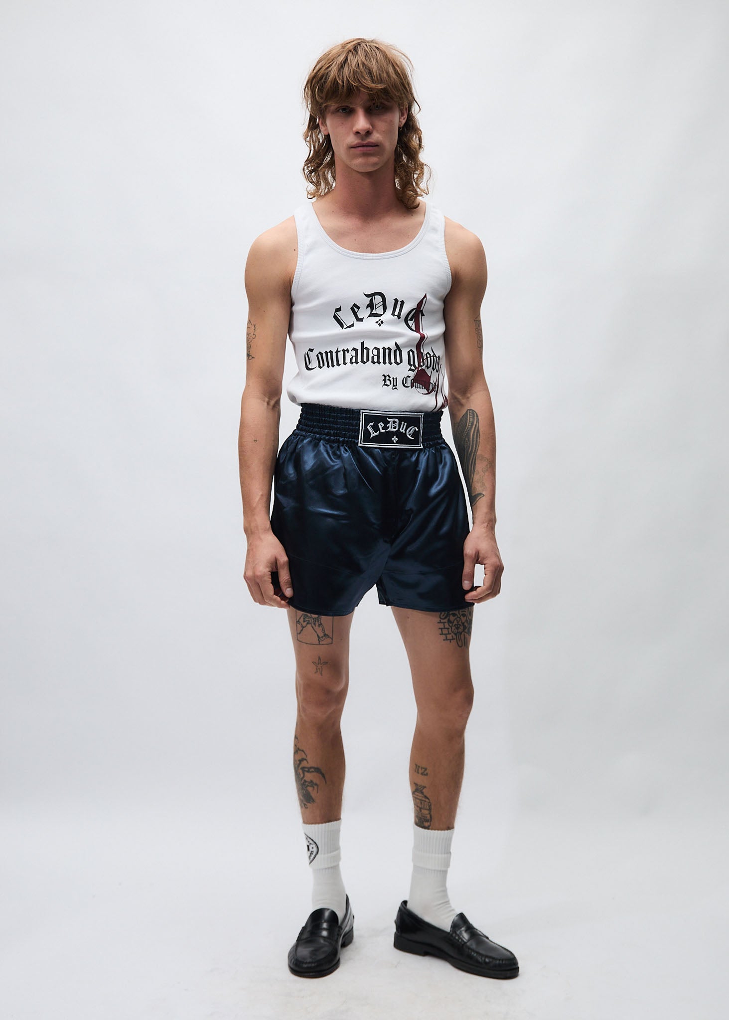 Muay Thai Short "Leduc" Navy Blue