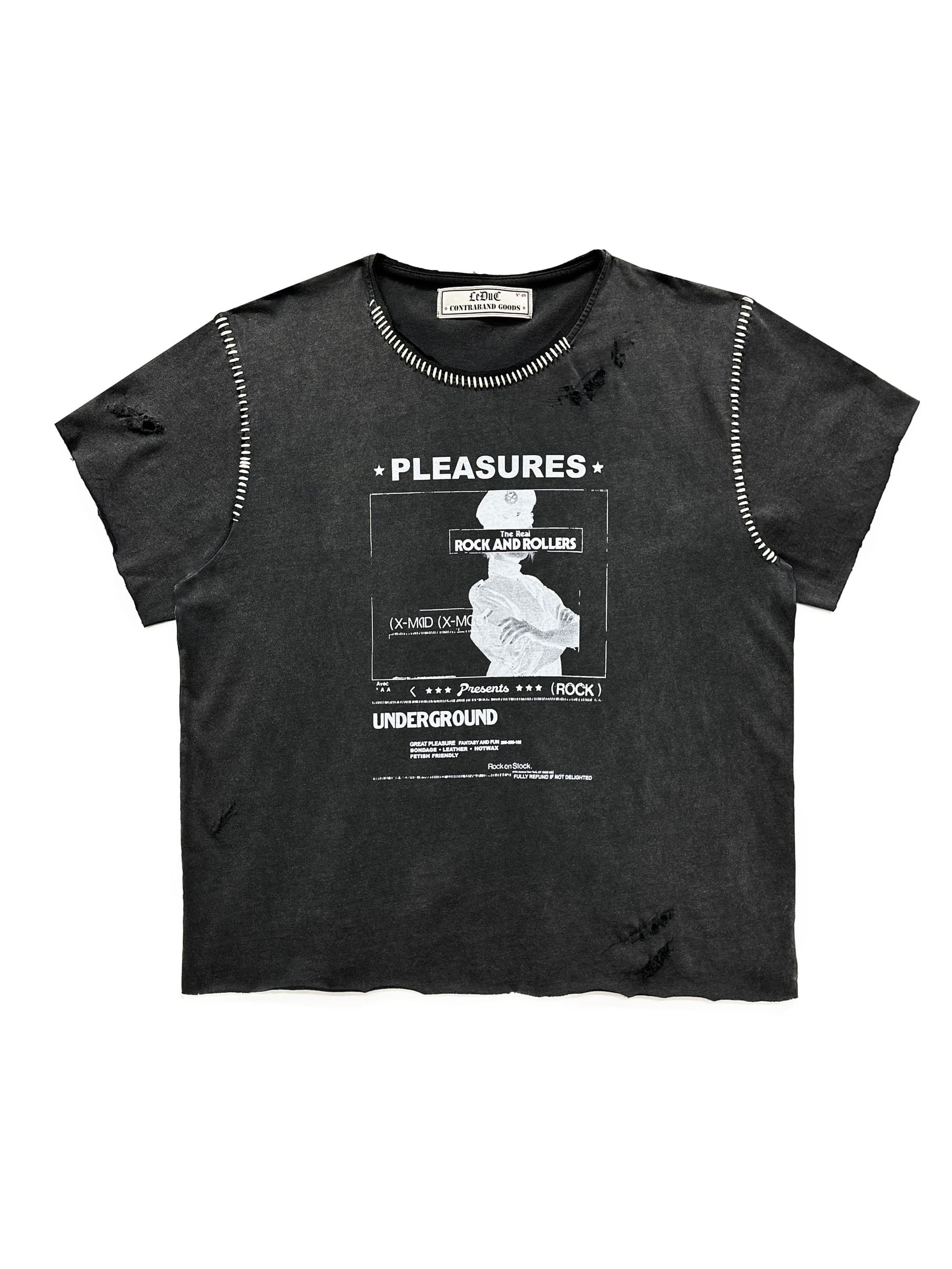 T-Shirt "Pleasures" Vintage Black